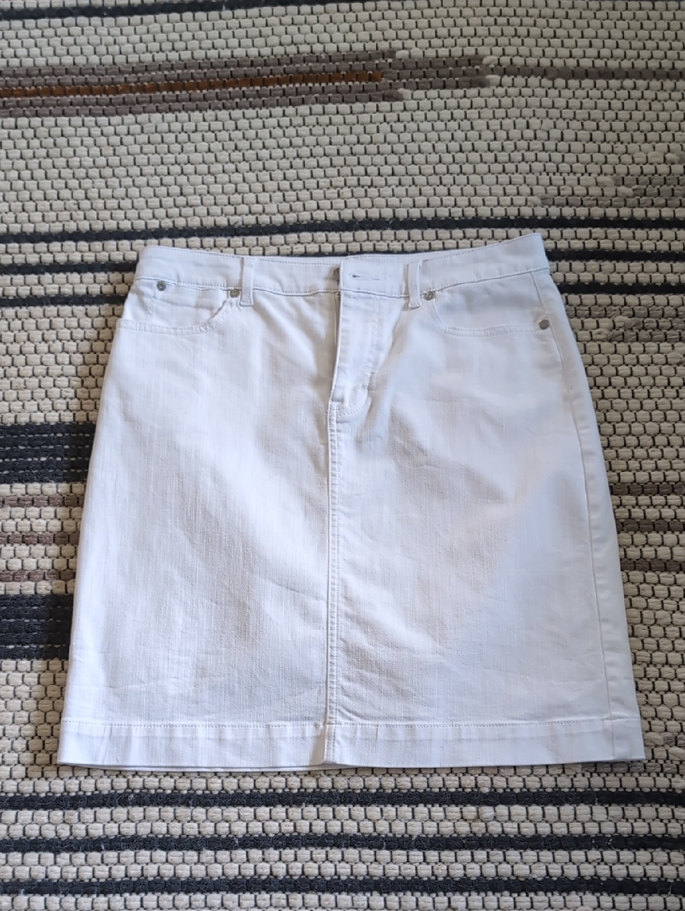 Talbots White Denim Skirt
